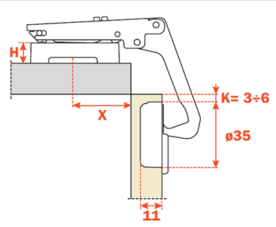 Salice 200 Series Std Bifold Corner
