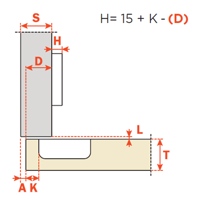 Salice 200 Series Std 165º
