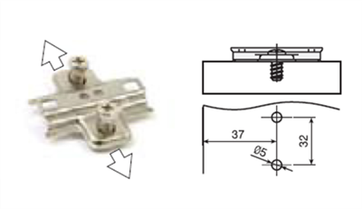 Indaux 143 Fixed Wing Mount Plate Pre-Mounted Euroscrew