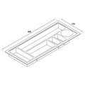 Sliding Pencil Tray Area of application: To suit Maxfit drawer with an internal carcase width of 426 mm Material: Plastic Finish: Black Hafele