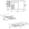 Extending Utensils Tray Area of application: Storing office utensils and A4 documents Material: Plastic Finish: GreyBlack Type of Pull-Out: Full extension Installation: Screw fixing beneath table top Supplied with: Fixing MaterialInstallation Template2 Pl