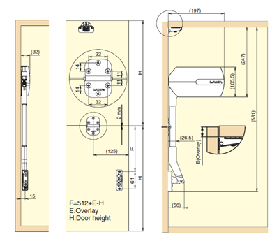 Bifold Lift Up Mechanism Hbf-Elan