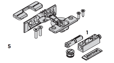 Exedra Push Hinge Kit