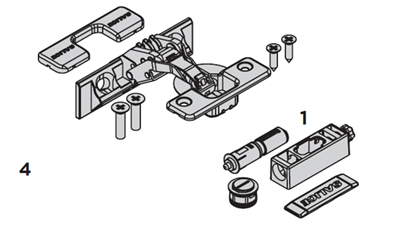Exedra Push Hinge Kit