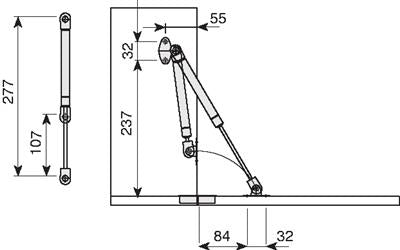Indaux Pneumatic Upward Lift Set – Timber & Aluminium