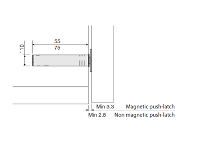 Embedded Push Latch