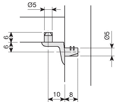 Indaux Metal Shelf Support For Glass With Pivot 9205150