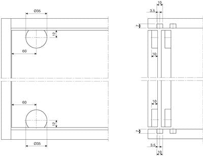 Indaux 3m Junior-4 Upper / Lower Track (Removed Silver Anodized)