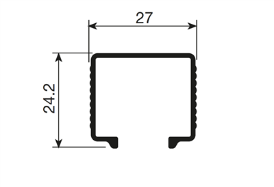 Indaux Elite Upper Folding Door Track