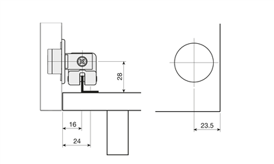 Indaux Elite Upper Folding Door Track