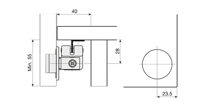 Indaux Elite Upper Folding Door Track
