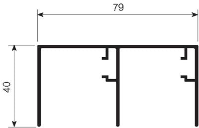 Black Double Upper Track 4.2m Indamatic715.542.542
