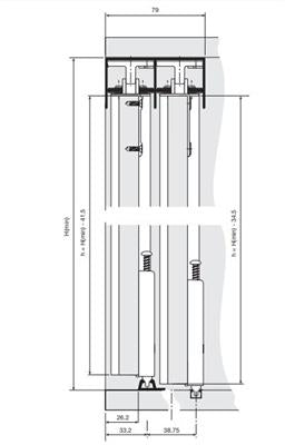 Indaux Junior-6 Classic 4.2m Double Upper Track