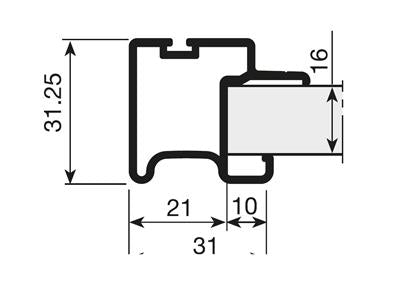 Indaux Junior-6 5.2m 16mm Handle Profile Indamatic