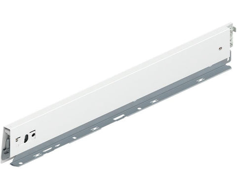 Blum MERIVOBOX drawer side, M height, 500mm, left hand, silk white matt