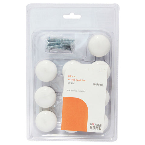 Häfele Mushroom Furniture Knob in white