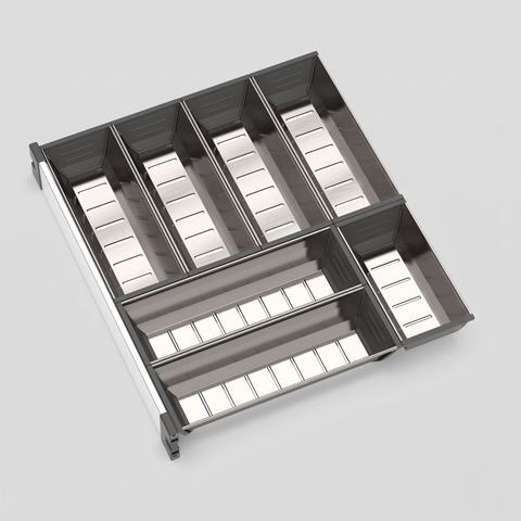 Stainless Steel Cutlery Organiser – Secure Single-End Lock | 2T–10T