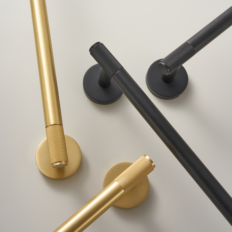 Knurled Towel Rail | Satin Brass