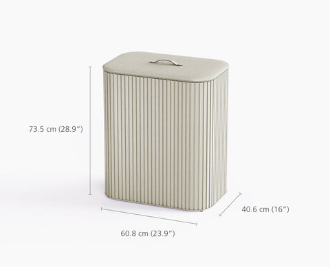 Tota Luxe 90L Ecru Laundry Separation Basket