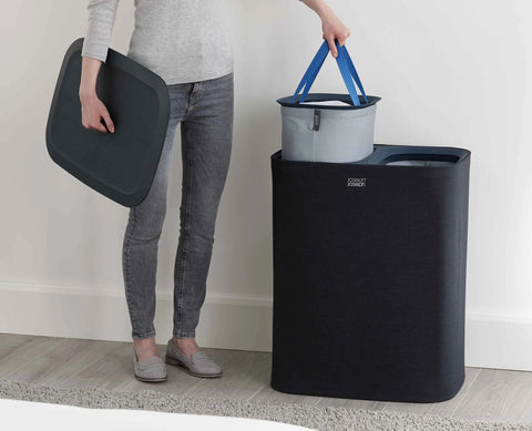 Tota 90L Black Laundry Separation Basket