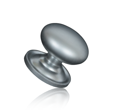 Krome Solid Brass Mushroom Knob