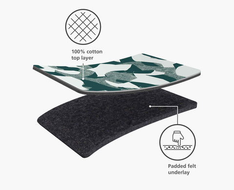 Glide 130cm Green Easy-store Ironing Board