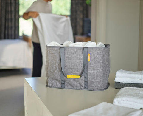 Hold-All™ Max Grey Collapsible 55L Laundry Basket