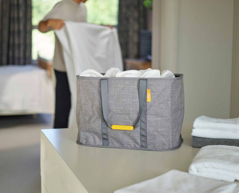 Hold-All™ Max Grey Collapsible 55L Laundry Basket