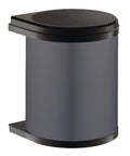 Hailo Mono Rubbish Bin in dark grey with black lid