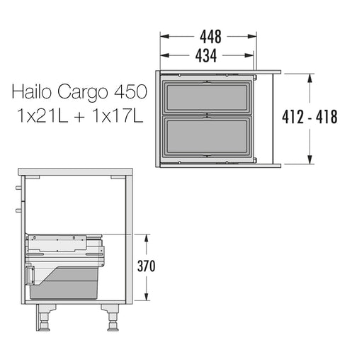 Hailo Cargo Bin in anthracite