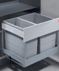 Light grey hidden recycling and waste kitchen bin, Hailo Tandem 30 S