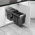Hailo Tandem Waste Bin in grey