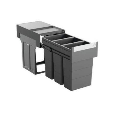 Hailo Tandem Waste Bin in grey