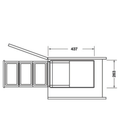 Hailo Tandem Waste Bin in grey