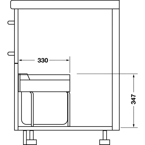 Hailo Tandem-S Pull-Out Waste Bin System | 28 L