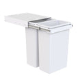 Hideaway Waste Bin Compact 2×40 L in arctic white