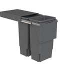 Hideaway wastebin 2 x 35Ltr, Cinder
