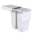 Hideaway wastebin 2 x 35Ltr, White