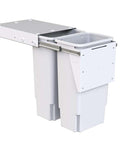 Hideaway wastebin 2 x 35Ltr, White