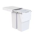 Hideaway Waste Bin Compact 2×40 L in arctic white
