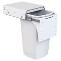 Hideaway soft-close waste bin in arctic white