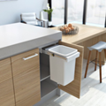 Hideaway Compact waste bin in white
