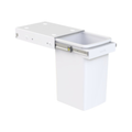Hideaway Compact waste bin single pail in white