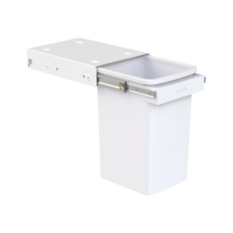 Hideaway Compact waste bin single pail in white