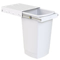 Hideaway Compact soft-close waste bin in arctic white
