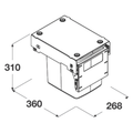Hideaway Waste Bin Compact 15 L in arctic white