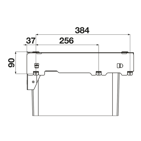 Hideaway Compact Waste Bin in Arctic White