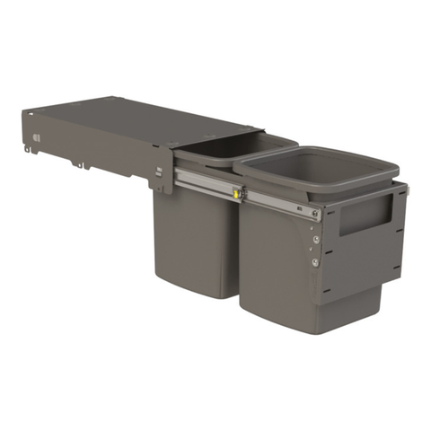 Hideaway Compact Waste Bin in Arctic White