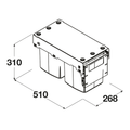 Hideaway Compact Waste Bin in Cinder