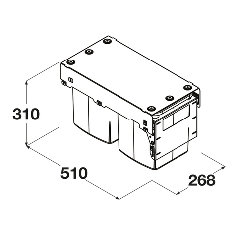 Hideaway Compact Waste Bin in Cinder